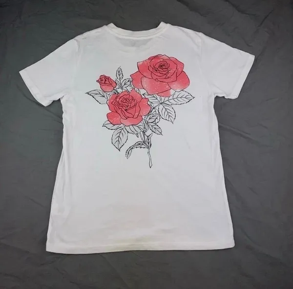 NEW Rose Tshirt White - Image 3