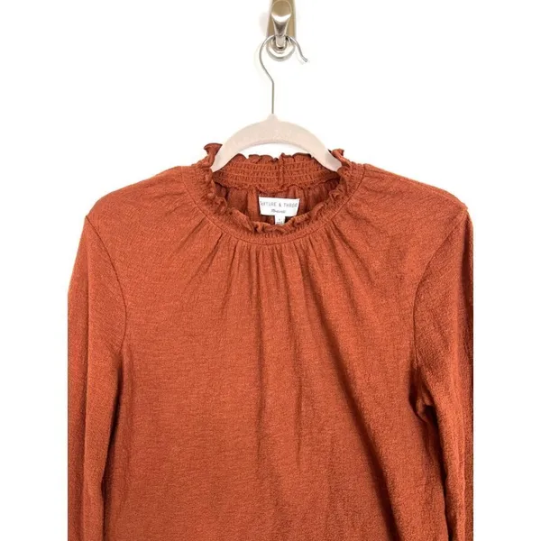 Madewell texture‎ & thread burnt orange top - Image 2
