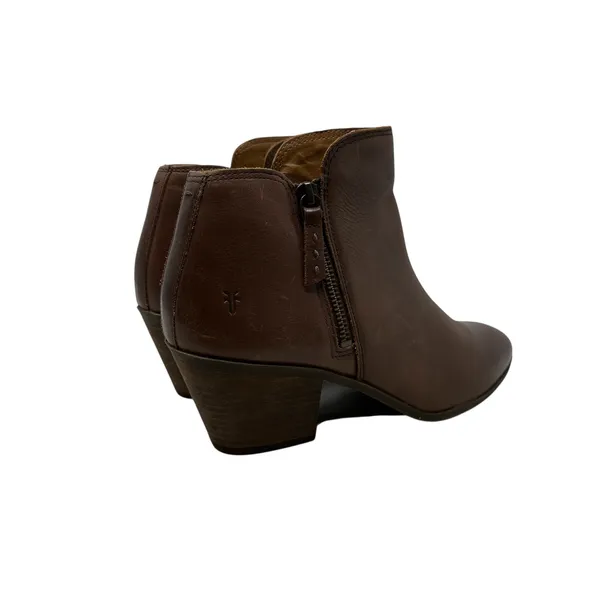 Frye‎ Judith Double-Zip Leather Ankle Boots Booties Brown Size US 9 - Image 8