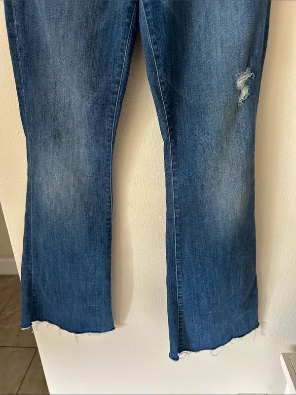 MOTHER The Weekender Fray flare denim Jeans Graffiti‎ Girl Wash 28” - Image 4