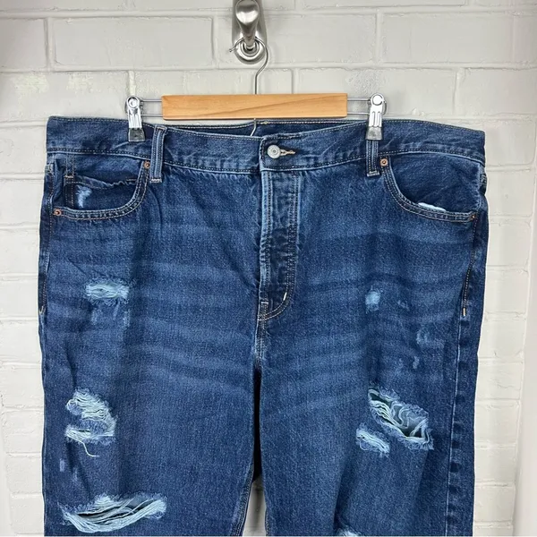 Old Navy Plus Size Denim High Rise Slouchy Straight Distressed Jeans Size 20 - Image 5