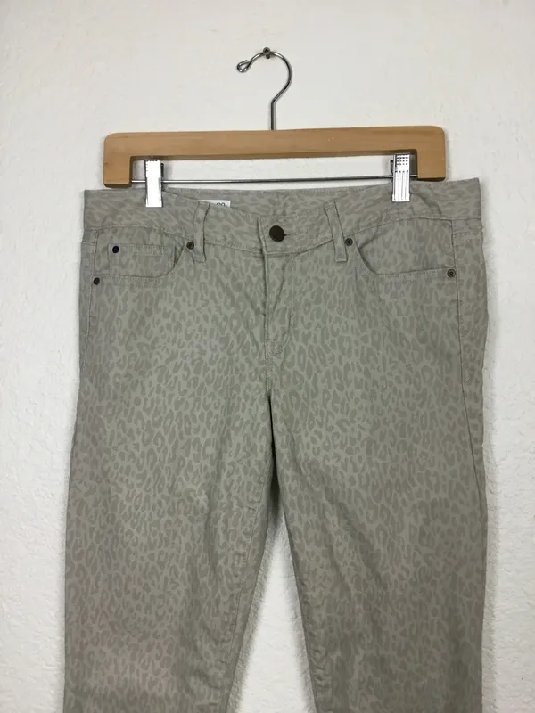 Gap Jeans Size 29 Womens Skinny Denim Animal Print Cotton Ten Casual Ankle Pants - Image 3
