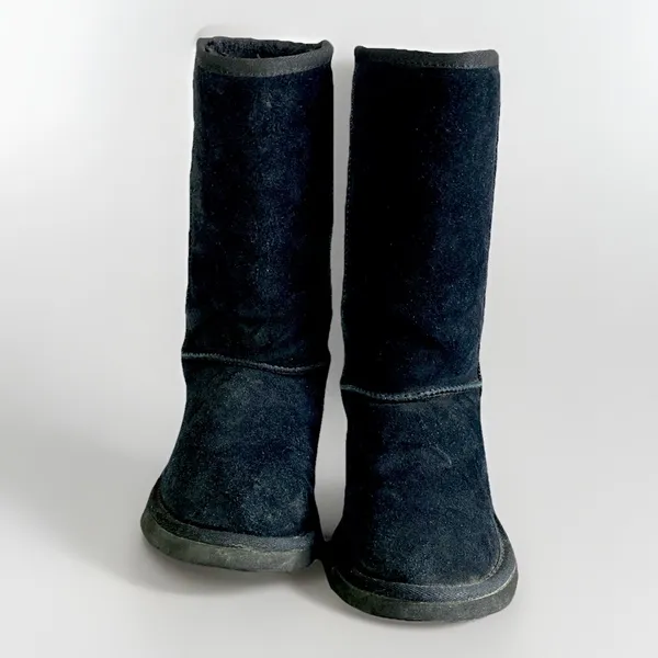 UGG Classic Tall #5815 Sheepskin Black Suede Leather Boots Women's EU 40 US 9 - Image 2