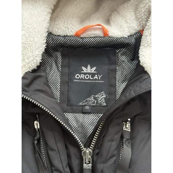 Orolay Thickened Coat‎ Size XS Black Puffer Winter Jacket 700+ Duck Down Fill - Image 4