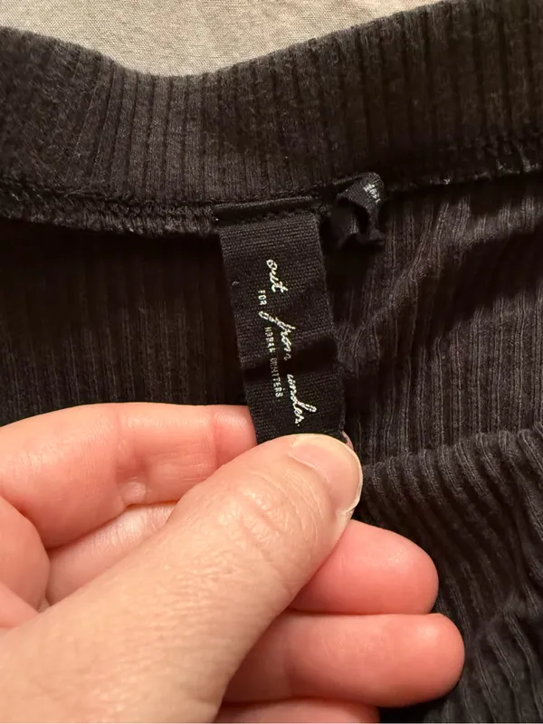 Urban Outfitters Black Ribbed Strapless Bodysuit - Image 2