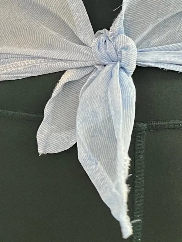 Vintage Blue tie front top. - Image 3