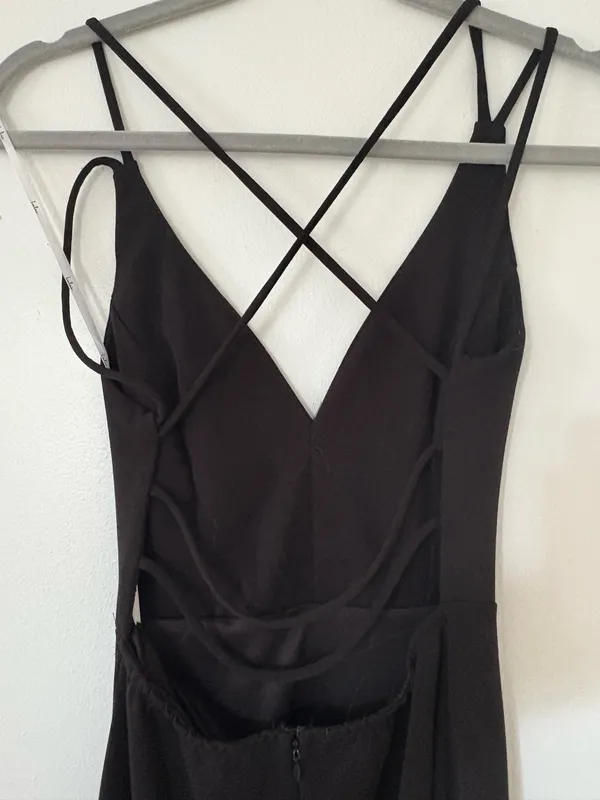 Lulus Long Dress Black - Image 3