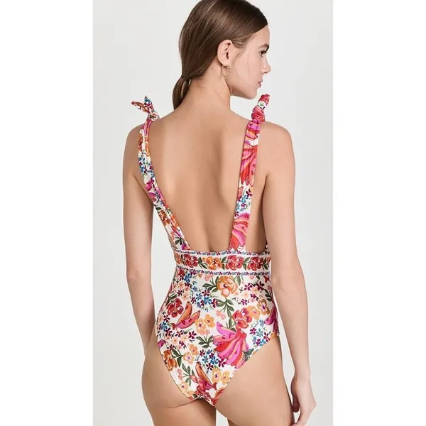 💕FARM RIO💕 Spring Bananas One Piece Swimsuit ~ Spring Bananas Print XS NWT - Image 3