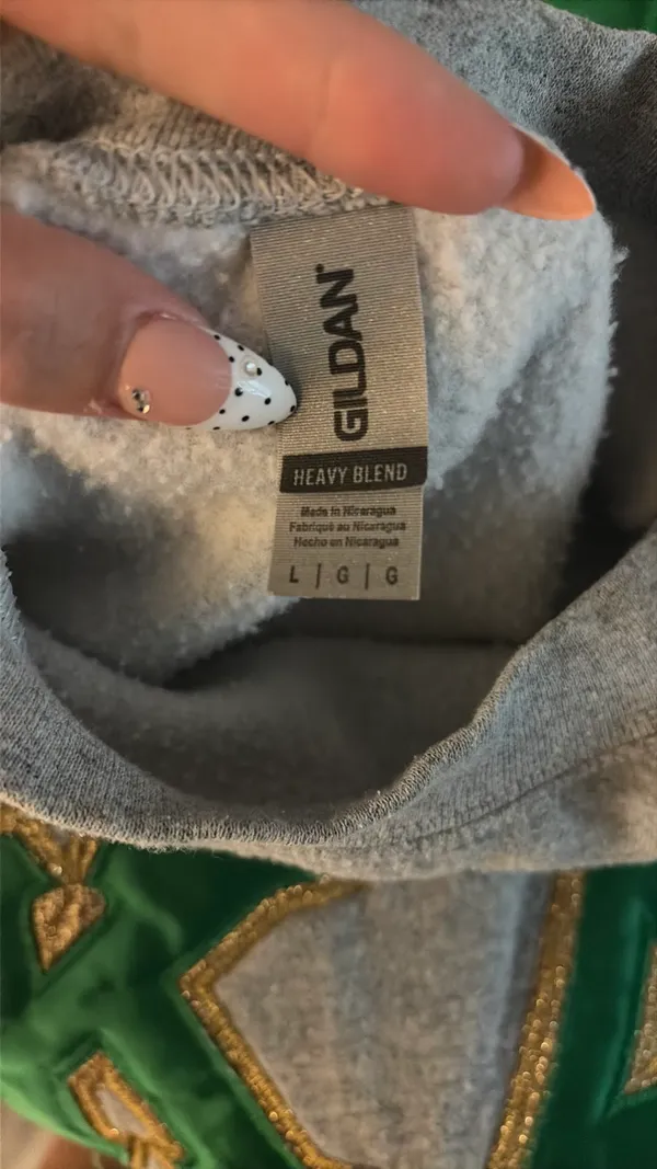 KD Letter Sweatshirt Gray Size L - Image 3