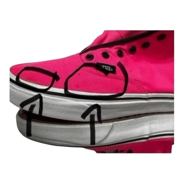 Vans Off The Wall Hot Pink High Top Skateboard Shoes Women Size 6.5 Men Size 5 - Image 10
