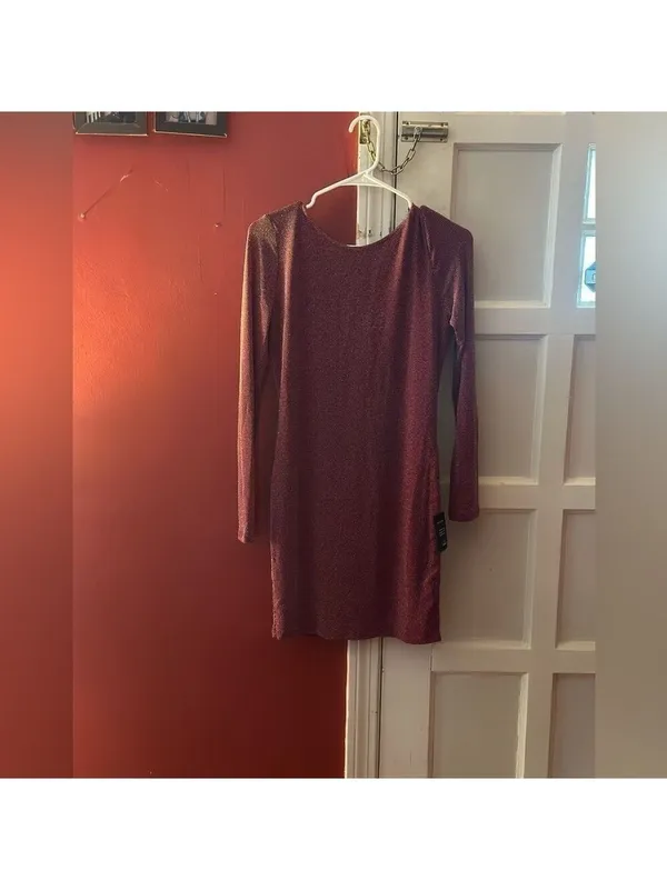 Lulus Gift of Love Red and Silver Backless Long Sleeve Bodycon Dress - Image 16