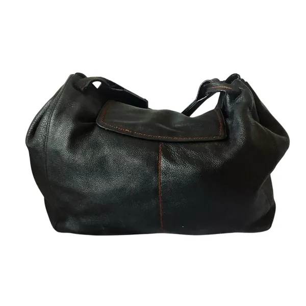 Sabrina Scala Leather Satchel Bag Black - Image 4