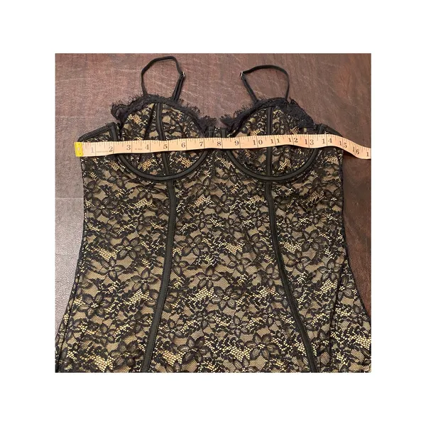 SheIn Black Lace Corset Bodycon Mini Dress Underwire Bustier Sz M (6) Valentines‎ Sexy - Image 5