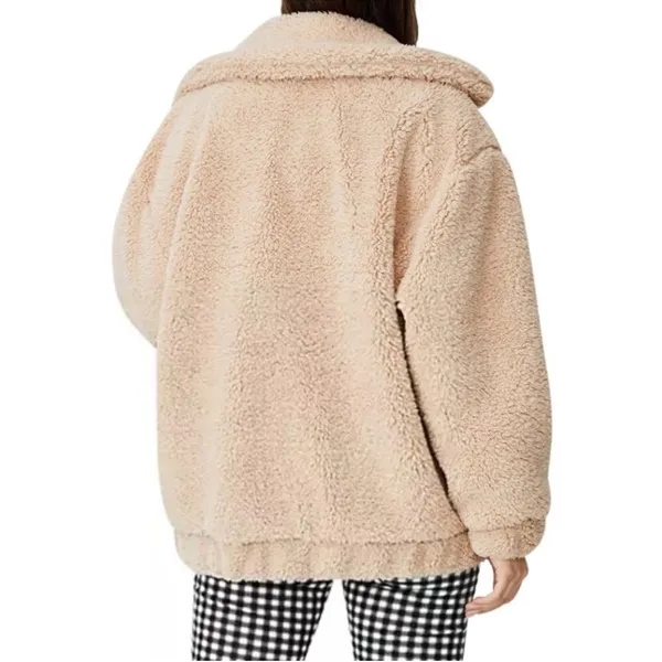 Beige Teddy Sherpa full zip with extra large pockets never worn - Image 3