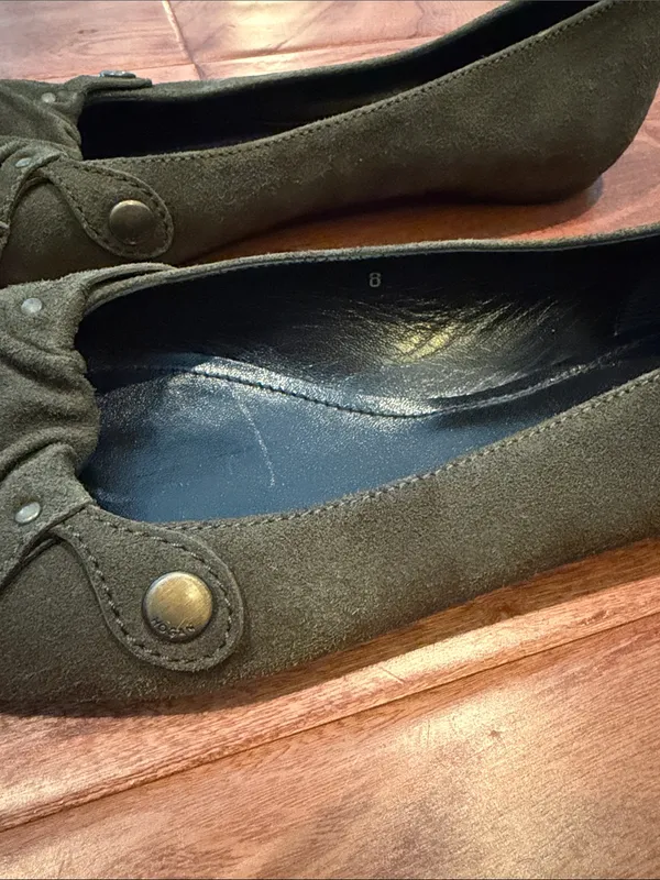 Hogan Olive Green Suede Ballet Flats🫒 - Image 7