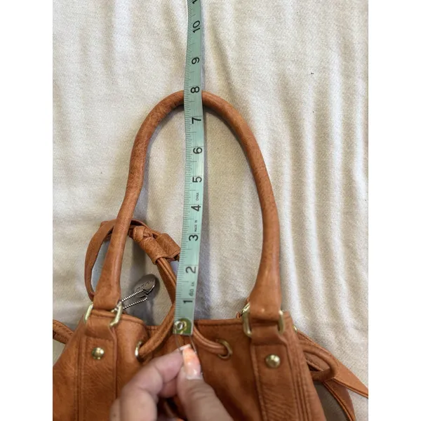 LuLu‎ Bucket Bag Orange Logo Double Handle Adj Strap Pockets - Image 11