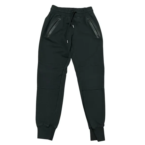AgCatton Black Tech Fleece Joggers Slim Fit Drawstring Sweatpants Women Medium - Image 3