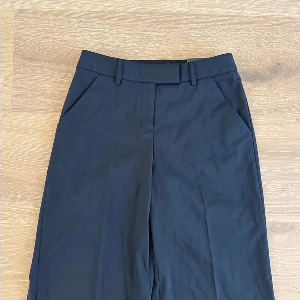 Express Trousers Mid Rise Wide Leg Editor Size 0L Black - Image 2