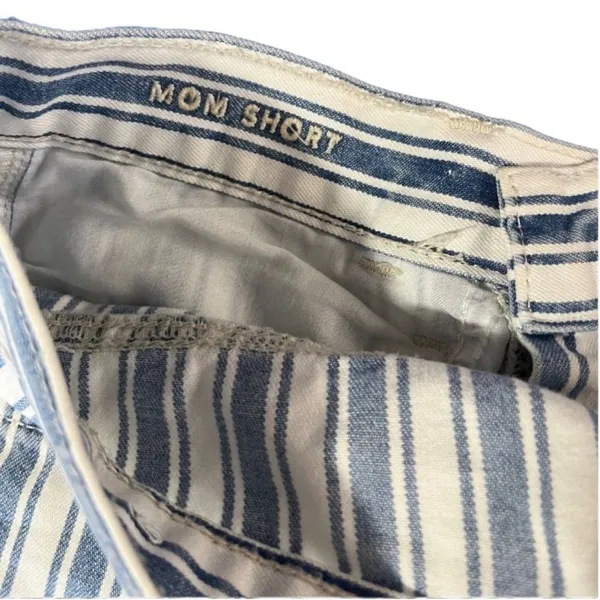 American Eagle mom Short denim stripe Size 6 Preppy Cute - Image 6