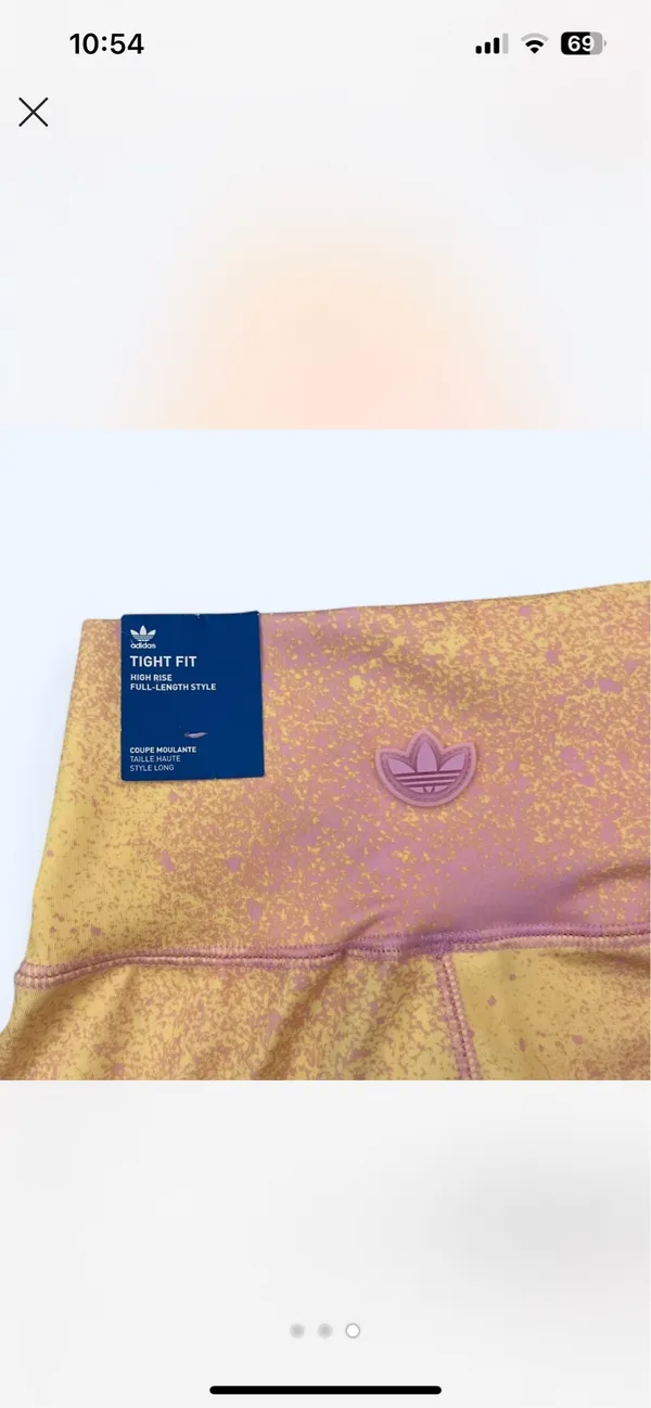 ADIDAS Women Bike Leggings Shorts Small Splash Sports Athletic Slim Activewear - Image 3