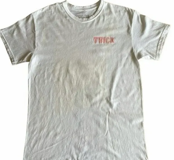 Kylie Jenner Shop White "THICK" Kim K Graphic Tee - Size Small - Image 2