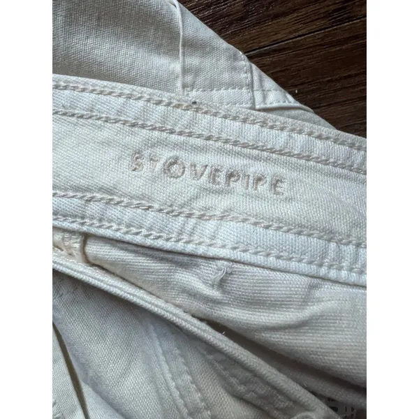 American Eagle High-Waisted Stovepipe Jeans Off White/Cream size 8 - Image 3