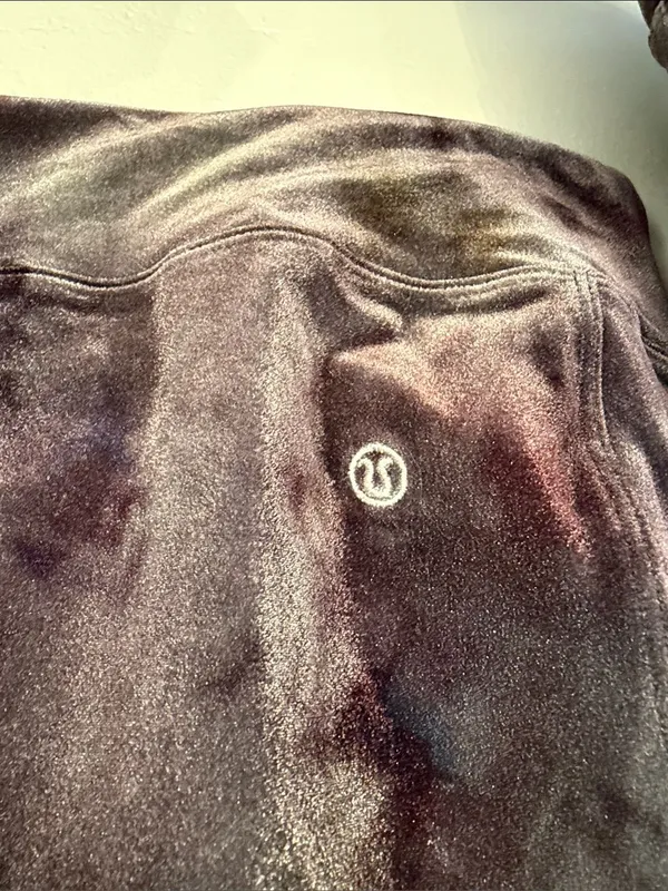 Lululemon Interstellar Dark Gray Multi Velour Warm Down Crew Size 8 - Image 6