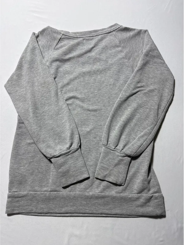 GAP Cozy Gray Snap-Button Sweatshirt - Size Small - Image 7