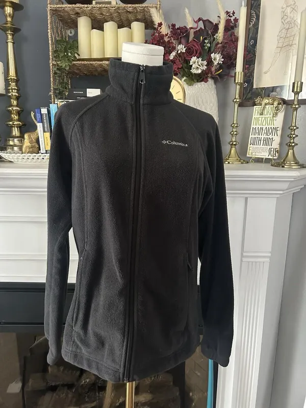 Columbia Benton Fleece Full Zip Up Jacket Women’s Size Small, Gray Color - Image 2