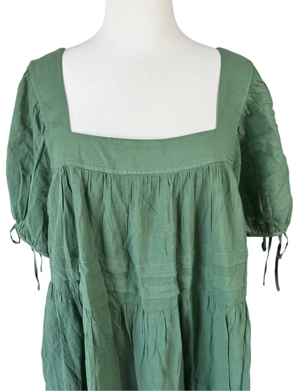 J. Crew Olive Green Calliste mini dress in cotton voile - Image 3