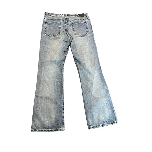 Vintage Levis Silvertab jeans 90s high rise fit and flare light wash size 32 - Image 11