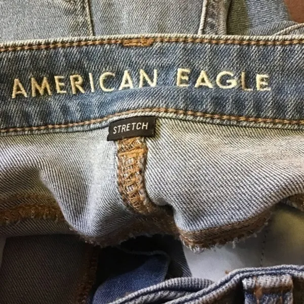 American Eagle High Rise Cuffed Stretch Denim Shorts Women’s 0 Blue Jean Shorts - Image 3