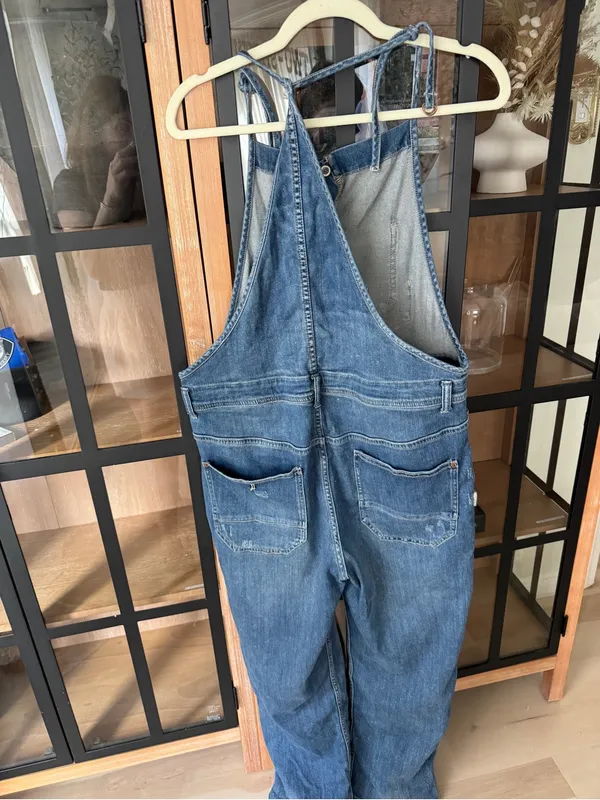 Pilcro painter denim overalls jumpsuit Anthropologie medium was straight leg - Image 5