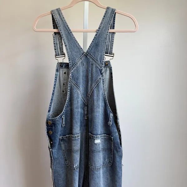 Carmar sz S blue distressed cutout cottagecore Denim Overalls‎ - Image 7
