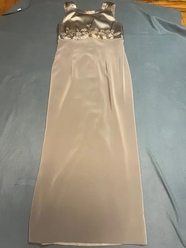 Jovani New York Beaded 2-Piece Evening Gown and Bolero Jacket Set, Taupe - Image 14