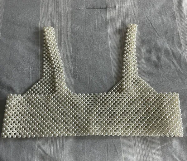 Pearl Crop Top White - Image 2