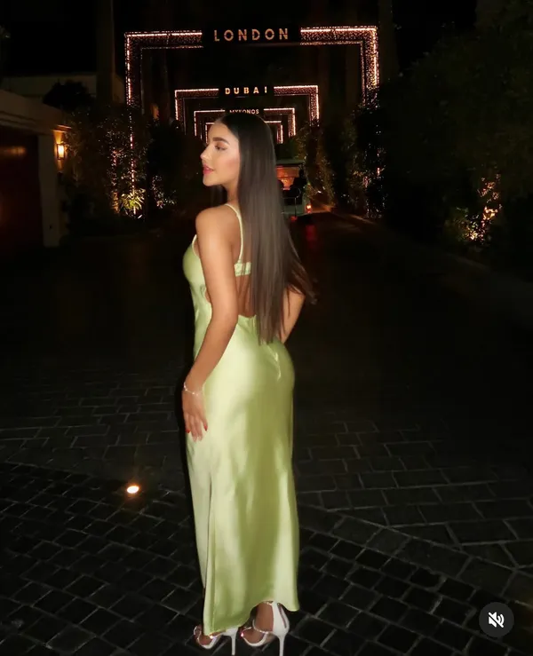 ZARA Dress light green Slip Midi Satin Effect Maxi Wedding Party - Image 5