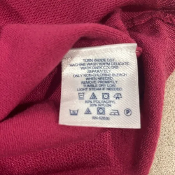 Lands’End women’s pink crew neck sleeveless sweater size small (6/8) . - Image 4
