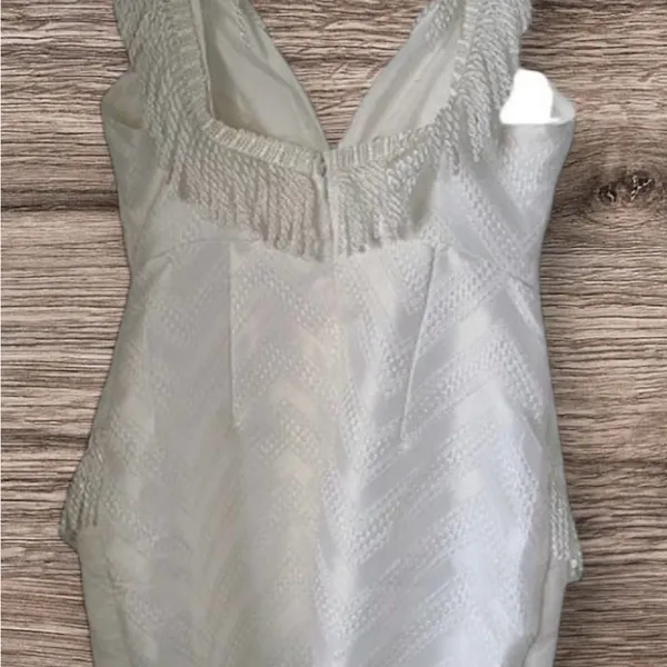 L’Atiste Chrome White Fringe Mini Dress New With Tags, Size L (Holiday / Party - Image 7