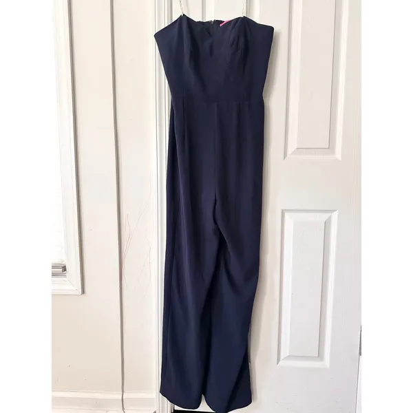 Lilly Pulitzer Kylo True Navy Blue Strapless Sweetheart Jumpsuit NWT 10 No Belt - Image 2