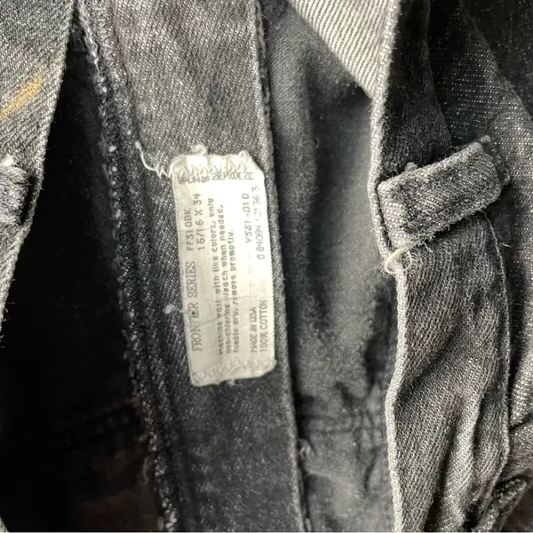 Vintage Black High Waisted Straight Tapered Jeans 100% cotton Made in USA - Image 3