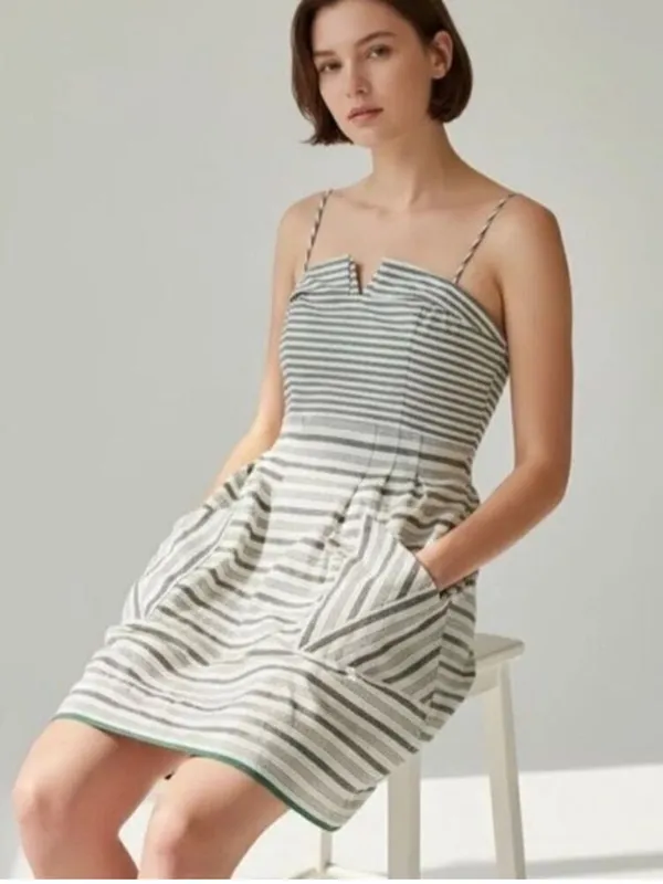 Maeve by Anthropolgie Women’s Changing Stripes Strapless Dress Size 4 - Image 4