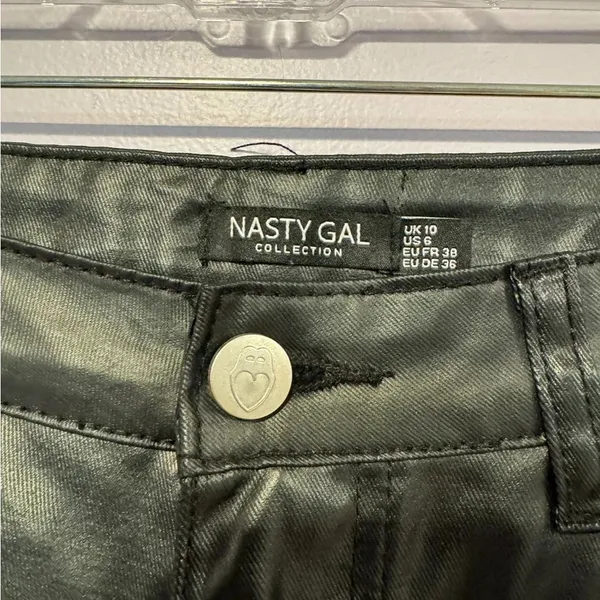 Black leather Nasty Gal straight pants‎ - Image 3