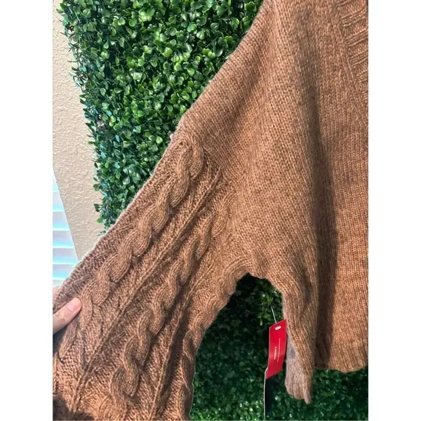 Carbon38 Cable Knit Mushroom Brown Chunky Cardigan Sz XL NWT - Image 5