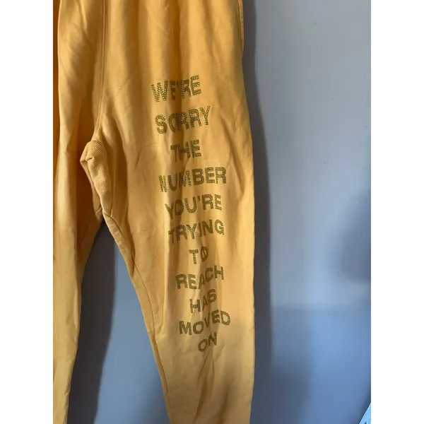 Boys Lie 1-800 Remix Pants in Yellow Size L - Image 4