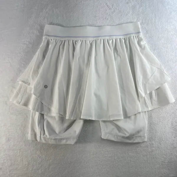 Lululemon Size 10 Court Rival High Rise Skirt Run Tennis White Women's Athletic - Image 8