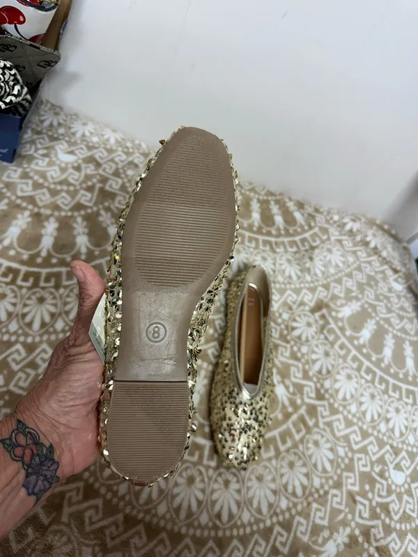 a new day Gold Sequin Ballet Flats - Image 4