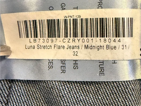Quince Luna Stretch Flare Jeans Midnight Blue Women’s Size 31 x 32 High Rise - Image 8