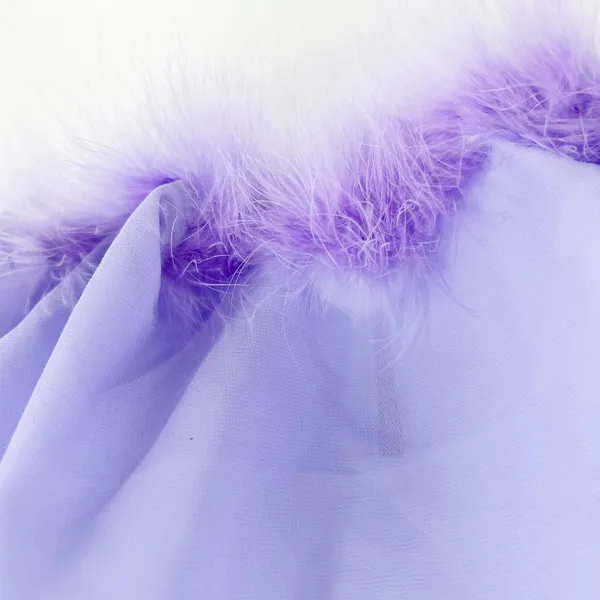 Bettie Page Playful Promises Womens‎ Lilac Feather Trim Lingerie Slip Dress US 6 - Image 4