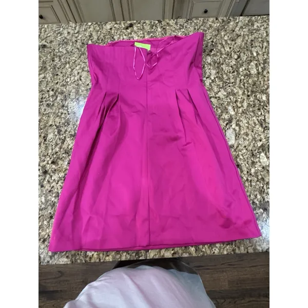 Sam Edelman Strapless‎ Structured Mini Dress in hot pink Size 12 Cocktail - Image 4